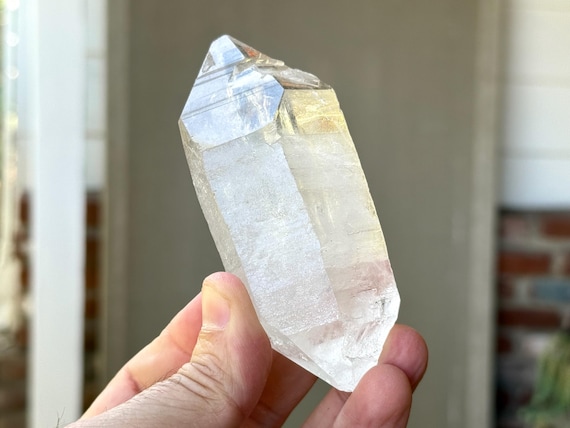 Lemurian Quartz with Rainbow, Double Terminated, 229g, New Find, High Quality Lemurian, Bahia, Brazil V075