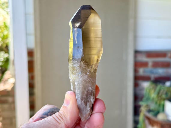 Shadow Healer Lemurian Quartz, 166g, New Find, Smoky Citrine Lemurian, Shadow Work & Trauma Healing, Bahia, Brazil T808