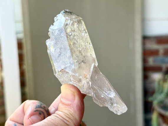 Black Phantom Lemurian Dissolution Quartz, Hydrothermally Etched, 142g, Spiritual Transformation, Bahia, Brazil A522