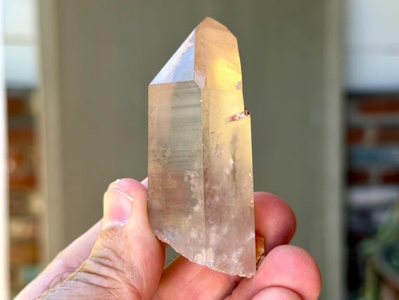Tangerine Lemurian Quartz, 82g, Sacral Chakra Crystal, Minas Gerais, Brazil B420