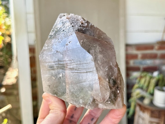 Shaman's Dream Quartz with Green Chlorite, 1.5 Kilo, Communication with Nature Spirits, Shamanic Journey, Minas Gerais, Brazil X111