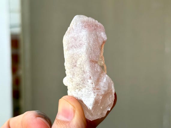 Pink Dreamsicle Lemurian Quartz, Frosty White Inclusions, 57g, Dream Coat Lemurian, Minas Gerais, Brazil A495