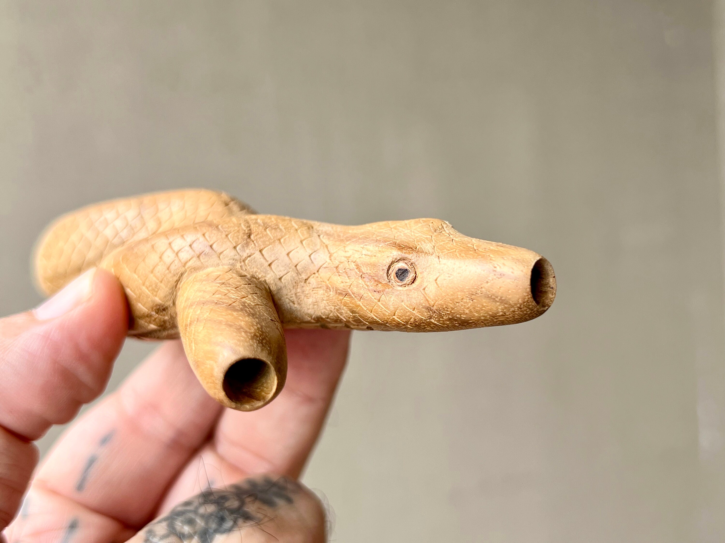 Infinity Serpent Kuripe, Solid Wood Snake Kuripe with Beautiful Detail