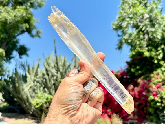 Laser Quartz, Double Terminated & Elongated Formation, 280g, Energetic Clearing, Diamantina, Minas Gerais, Brazil W251