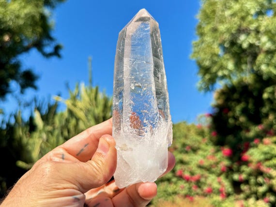 Diamantina Laser Quartz with Etched Textures, 379g, New Find, Energetic Clearing, Minas Gerais, Brazil W552