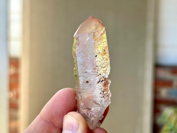 Ancient Sage Tangerine Dissolution Quartz, Hydrothermally Etched, 56g, Crystal for Spiritual Transformation & Evolution, Para, Brazil S599