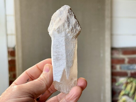 Atlantean Lovestar Scepter Quartz, 275g, New Find, Candle Quartz, Past Life Recall and Ancient Civilizations, Minas Gerais, Brazil W709