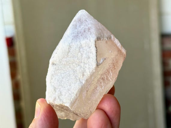 Dreamsicle Lemurian Snow Quartz, Frosty White Inclusions, 258g, Dream Coat Lemurian, Minas Gerais, Brazil V221