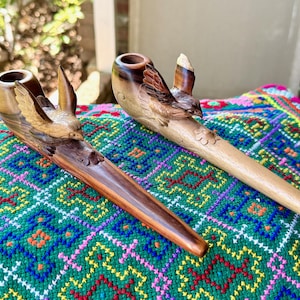 Eagle Pipe, Traditional Wooden Tobacco Pipe for Shamanic Ceremony, Hand  Carved From Natural Tropical Hardwood, Ceremonial Eagle Pipe