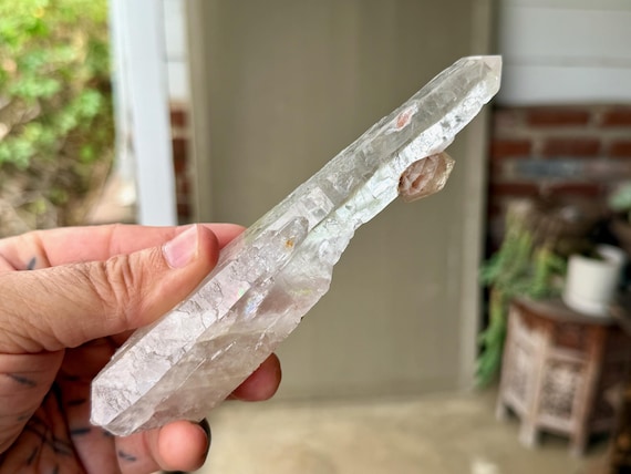 Laser Quartz, Naturally Etched & Elongated Formation, 179g, Energetic Clearing, Diamantina, Minas Gerais, Brazil X204