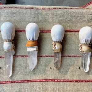 Andean Shaman Rattle with Quartz Crystal Handle, Handcrafted for Shamanic Ceremony and Sound Healing, Made in Peru&#39;s Sacred Valley