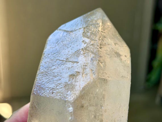 Trigonic Dissolution Quartz, 986g, New Find, Spiritual Evolution & Transformation, Francisco Sa, Minas Gerais, Brazil W808