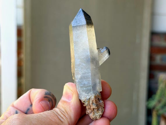 Black Phantom Lemurian Quartz, Penetrator Crystal, 82g, Detoxification & Purification, Bahia, Brazil B121
