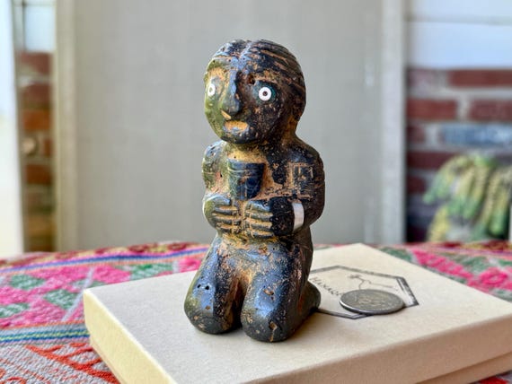 Pachamama Statue, Hand-Carved from Alleged Meteoric Rock, Earth Mother Figure, Made in Peru's Sacred Valley by Artist Ruben Layme
