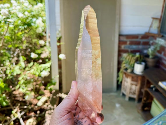 Pink Lemurian Quartz, 685g, New Find, AAA Water Clear, Highest Quality, Cristallina, Goiás, Brazil X926