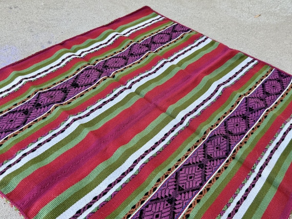 Shamanic Manta Cloth, 24" x 23," Handwoven Andean Mesa Cloth for Plant Medicine Ceremony, Handmade in Chawaytiri, Peru