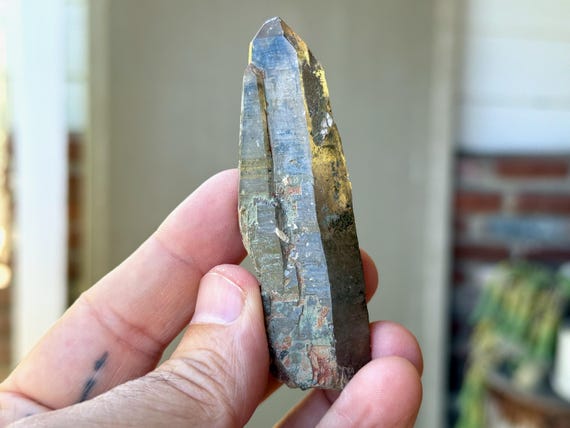Smoky Cathedral Quartz with Green Chlorite, 52g, New Find, Grounding and Protection, Root Chakra, Nigeria T188