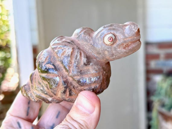 Crystal Serpent, Hand Carved from Native Smoky Quartz, Shamanic Snake Totem, Handmade in Peru