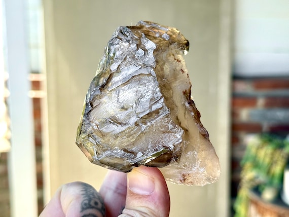 Elestial Smoky Quartz from BG3 Locale, Sceptered Growth & Jacare Textures, 317g, Protection and Manifestation, Piaui, Brazil W145