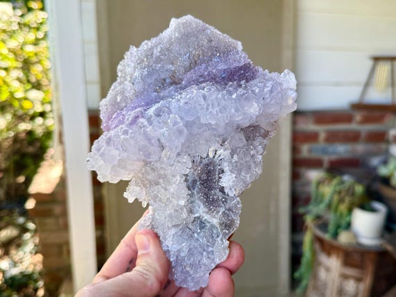 Amethyst Flower Quartz, Radial Growth, 692g, New Find, Rio Grande do Sul, Brazil V247