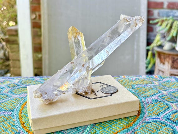 Diamantina Laser Quartz, Mother and Child Formation, 362g, AAA Water Clear, Minas Gerais, Brazil W624