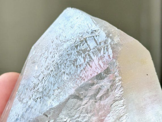 Trigonic Dissolution Quartz, Self-Standing, 310g, New Find, Spiritual Evolution & Transformation, Francisco Sa, Minas Gerais, Brazil W982