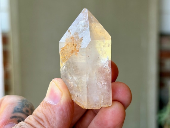 Lemurian Phantom Quartz, White Amphibole Inclusion, 57g, Angelic Contact, Minas Gerais, Brazil B222