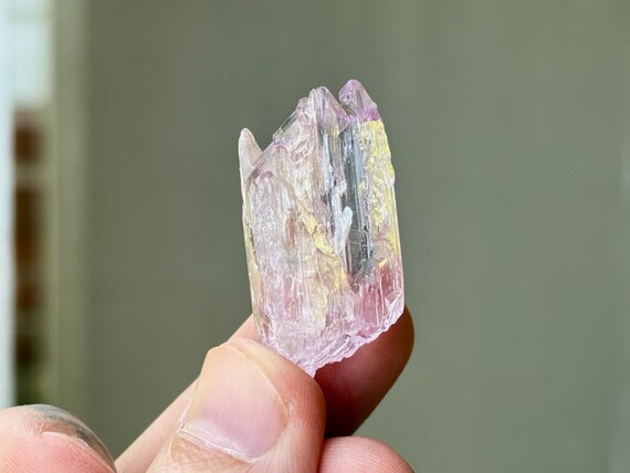 Pink Kunzite with Etched Terminations, 13g, New Find, Heart Chakra Crystal, Afghanistan T086