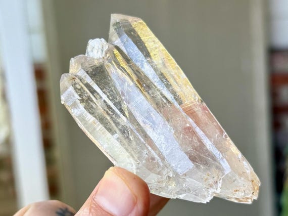 Tabular Lemurian Quartz from Peñas Blancas, Double Terminated & Water Clear, 107g, New Find, High Grade Lemurian, Boyaca, Colombia T281
