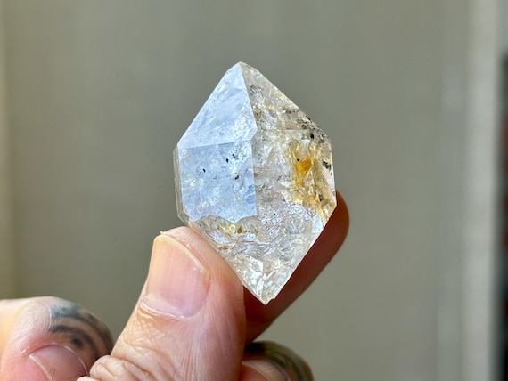 Herkimer Diamond Quartz, Double Terminated, 27g, New Find, Third Eye Chakra, Universal Life Force, New York T949