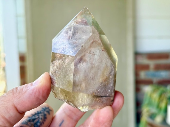 Pink Lodolite Phantom Quartz with Green Chlorite, 195g, New Find, Gouveia, Minas Gerais, Brazil W985