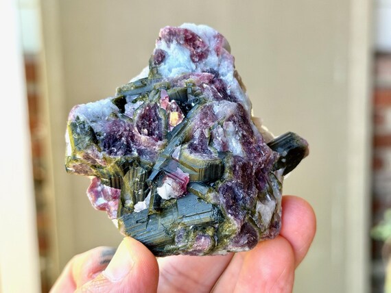 Unicorn Stone, Watermelon Tourmaline with Blue Albite, 208g, Coronel Murta, Minas Gerais, Brazil V478