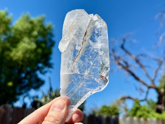 Lemurian Quartz, Galactic Key, Plate Formation, 188g, Water Clear, Bahia, Brazil V322