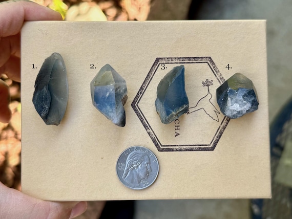 Blue Tara Nightshade Quartz, Choose ONE of Four, Blue Riebeckite Inclusion, Itacambira, Minas Gerais, Brazil T962