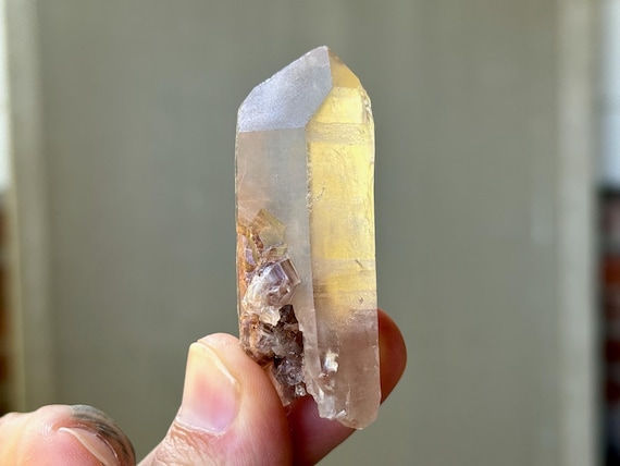Lemurian Quartz with Red & Golden Rutile Inclusions, 33g, New Find, Diamantina, Minas Gerais, Brazil T779