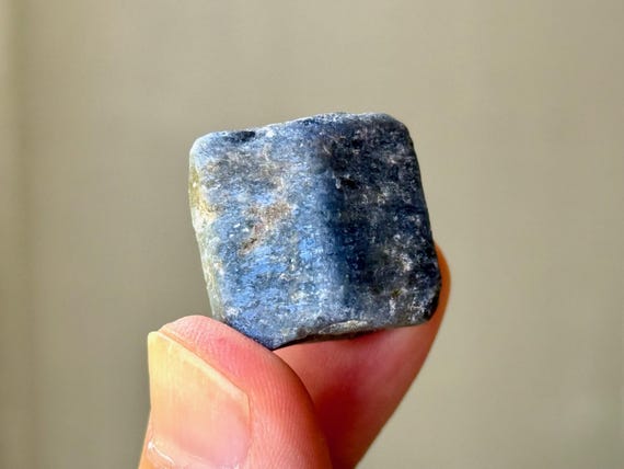 Blue Sapphire, Double Terminated, 26g, Natural Formation, Throat & Third Eye Chakra, Prosperity and Abundance, India A730