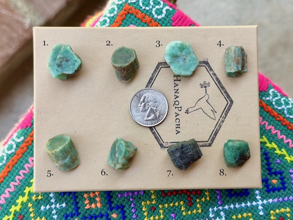 Emerald, Natural Raw Emerald, Choose ONE of Eight, Abundance & Heart Healing, Amazonas, Brazil B.05