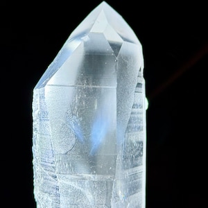 Blue Needle Lemurian Quartz, Channeling Formation, 271g, AAA Water Clear Lemurian, Bahia, Brazil W088