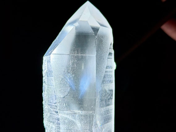 Blue Needle Lemurian Quartz, Channeling Formation, 271g, AAA Water Clear Lemurian, Bahia, Brazil W088
