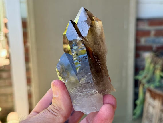 Smoky Cathedral Quartz, Self-Standing, 376g, New Find, Akashic Record Access, Taquaraçu Minas Gerais, Brazil W790
