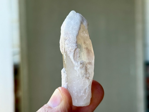 Dreamsicle Lemurian Snow Quartz, 36g, Dream Coat Lemurian, Minas Gerais, Brazil A195