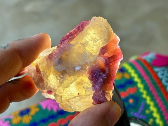 Unicorn Stone Quartz, Citrine & Pink Tourmaline, 97g, New Find, Coronel Murta, Minas Gerais, Brazil T766
