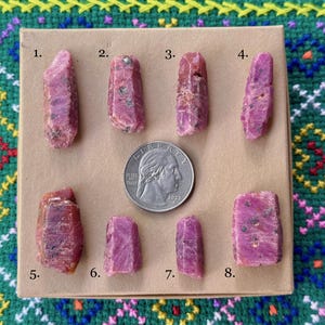 Tanzanian Ruby, UV Reactive & Natural Formations, Choose ONE of Eight, Kundalini Energy, Passion and Abundance A729