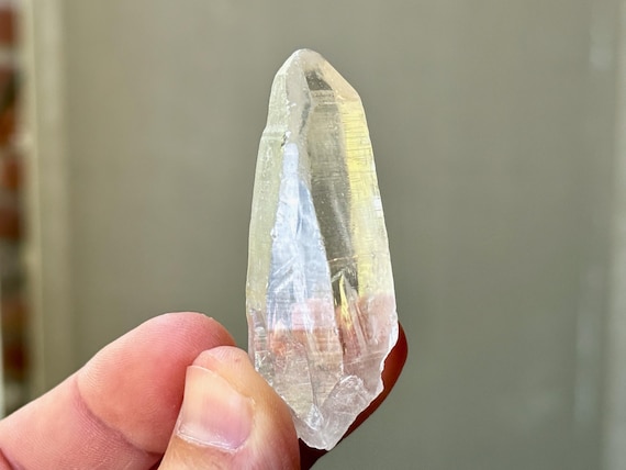 Russian Lemurian Quartz, Water Clear, Sacred Scribe Crystal, 38g, Old Find, Yuzhnyi Quarry, Oblast, Russia A749