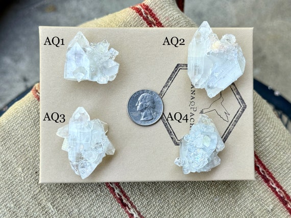 Apophyllite Quartz Clusters, Choose ONE of Four, Highest Vibration, Third Eye & Crown Chakra Crystal, India R393