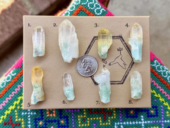 Celadonite Phantom Quartz, Choose ONE of Eight, Dreamwork & Empowerment, Old Find, Madagascar B303