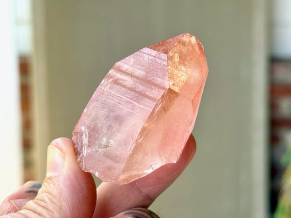 Scarlet Temple Pink Lemurian Quartz, 63g, Highest Quality, Diamantina, Minas Gerais, Brazil T089