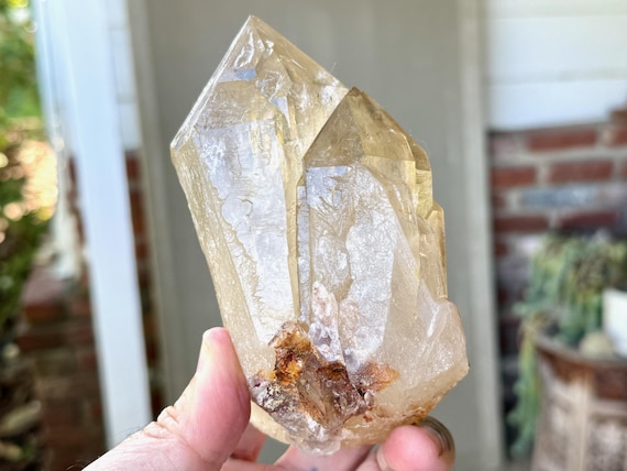 Cathedral Citrine, All-Natural, Mother & Child Formation, 765g, Aracuai, Minas Gerais, Brazil V118