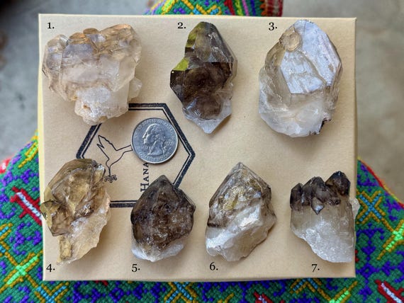 BG3 Elestial Quartz Scepters, Choose ONE of SEVEN, Adaptogenic Energy Balancing Crystals, Piaui, Brazil B567
