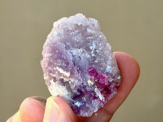 Purple Lepidolite & Pink Tourmaline, Unicorn Stone, 33g, Heart Healing, Coronel Murta, Minas Gerais, Brazil B529